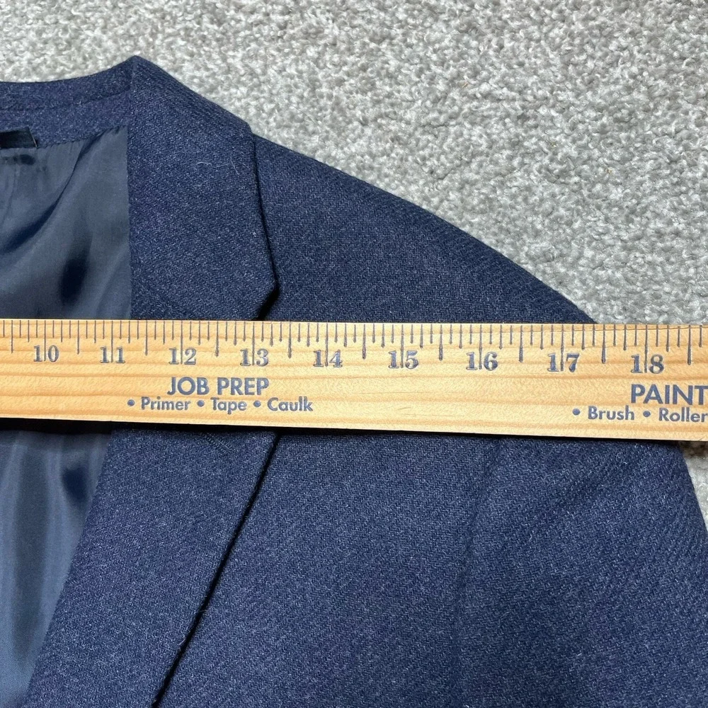 J.Crew Thompson Blazer 38 R Navy Blue Wool Blend Two Button Sport Coat Blazer